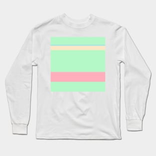 A pleasing pattern of Light Pink, Blue Lagoon, Magic Mint and Bisque stripes. Long Sleeve T-Shirt